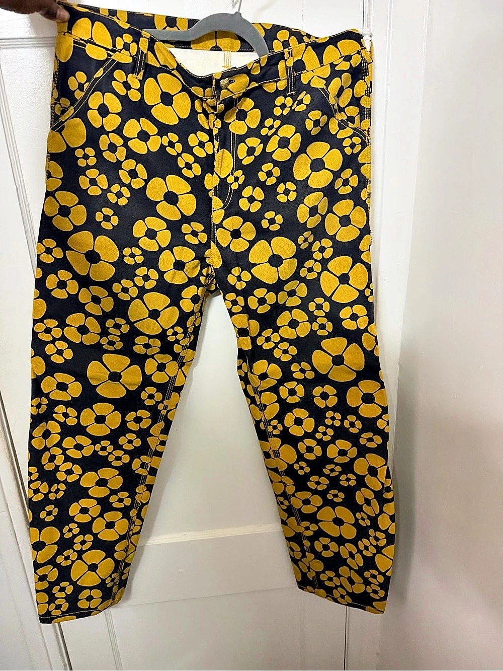 Marni x Carhartt WIP Single Knee Pant Sunflower Black Floral Cargo Pants